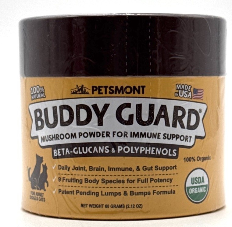 Authentic Petsmont Buddy Guard Mushroom Powder Immune Support Dogs & Cats 12/28