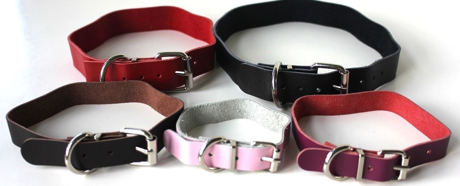 USA SELLER Pet Puppy Cat Dog Collar SOFT Genuine Real LEATHER XXS, XS, S, M, L