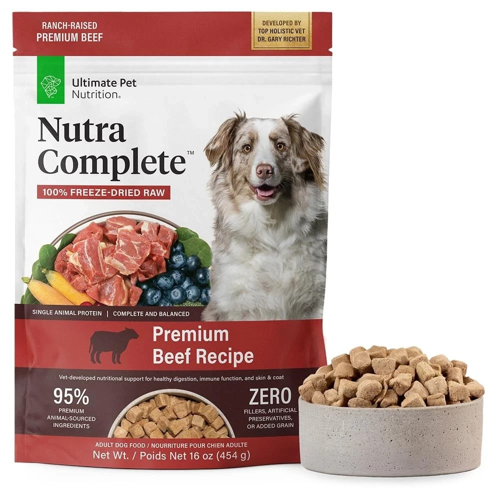 Ultimate Pet Nutrition Nutra Complete Freeze Dried Raw Dog Food 16 oz Exp 2028