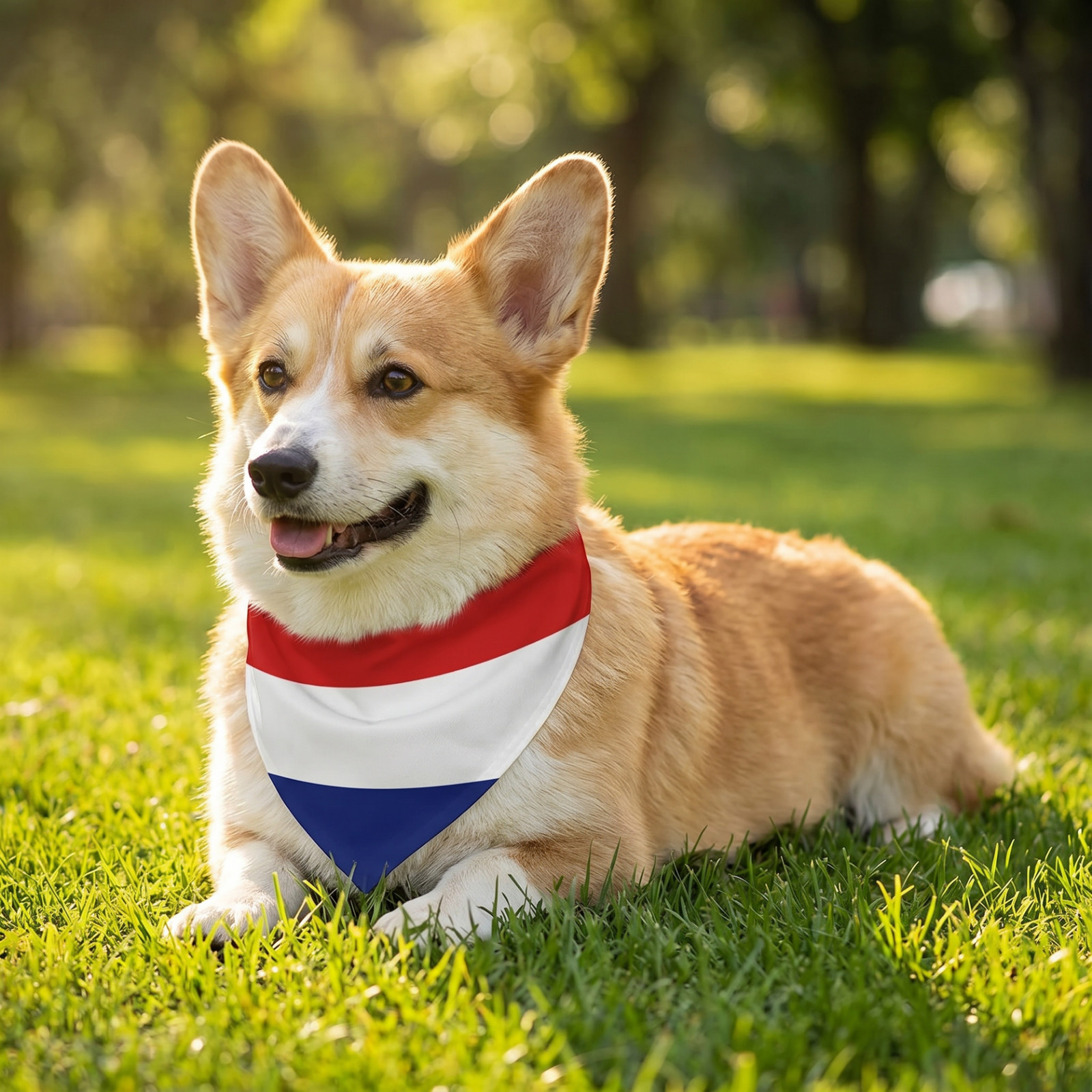 2-Packs Patriotic Dog Bandanas – Reversible Country Flag Pet Scarf