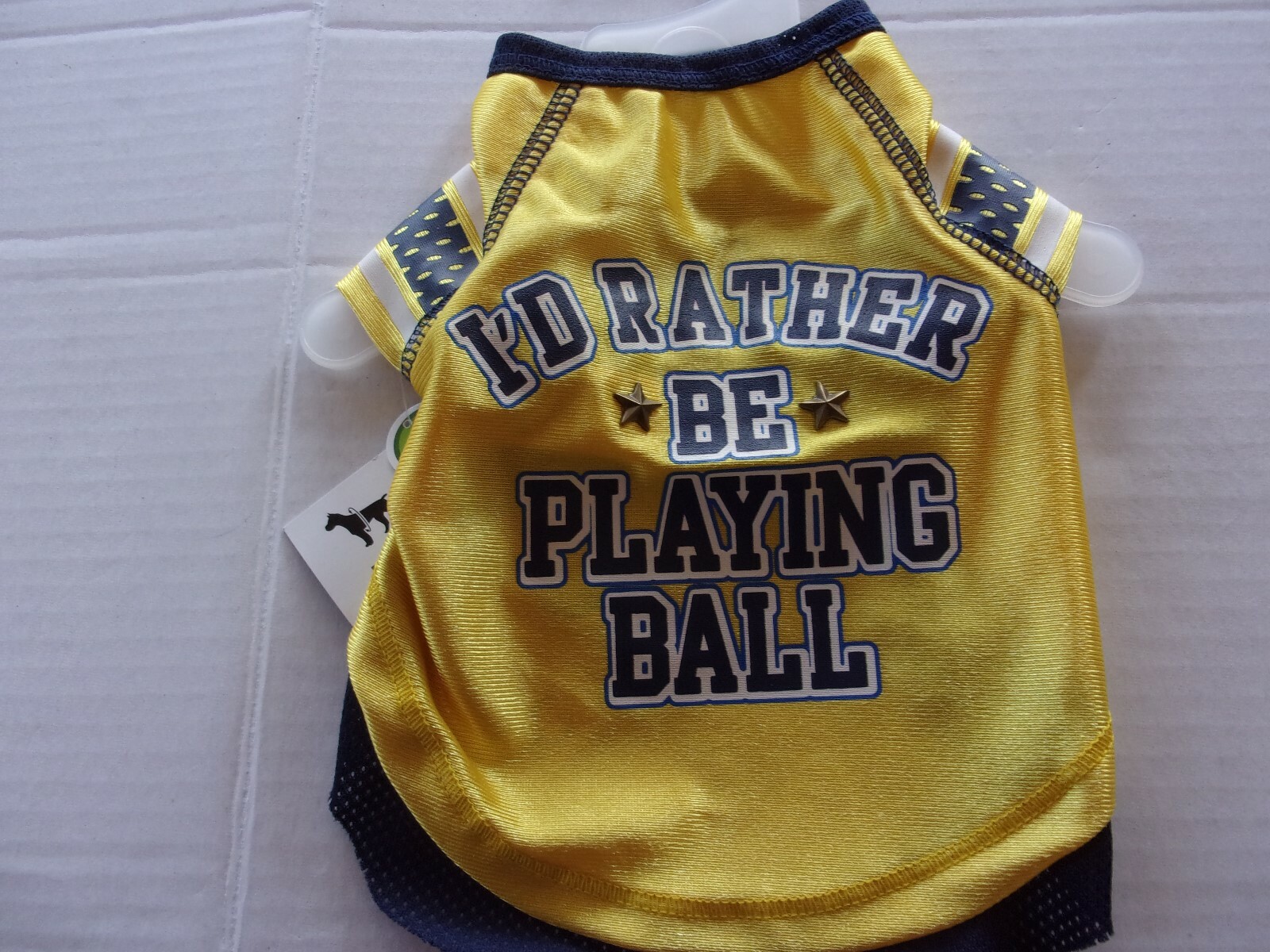 I’D RATHER BE PLAYING BALL Dog Jersey Shirt Wag-a-tude XXS XS S M L New Pet