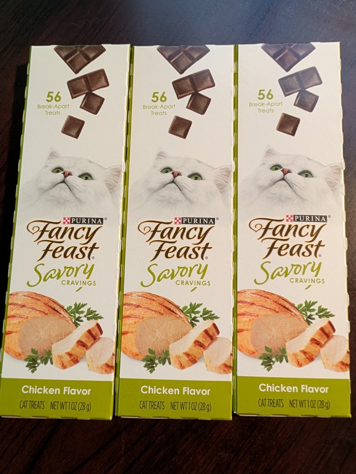 Purina Fancy Feast Savory Cravings Chicken Flavor Cat Treats – x3