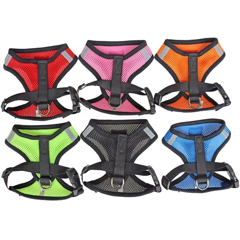 Cat Dog Pet Harness Adjustable Control Vest Dogs Reflective S M L XL Leash
