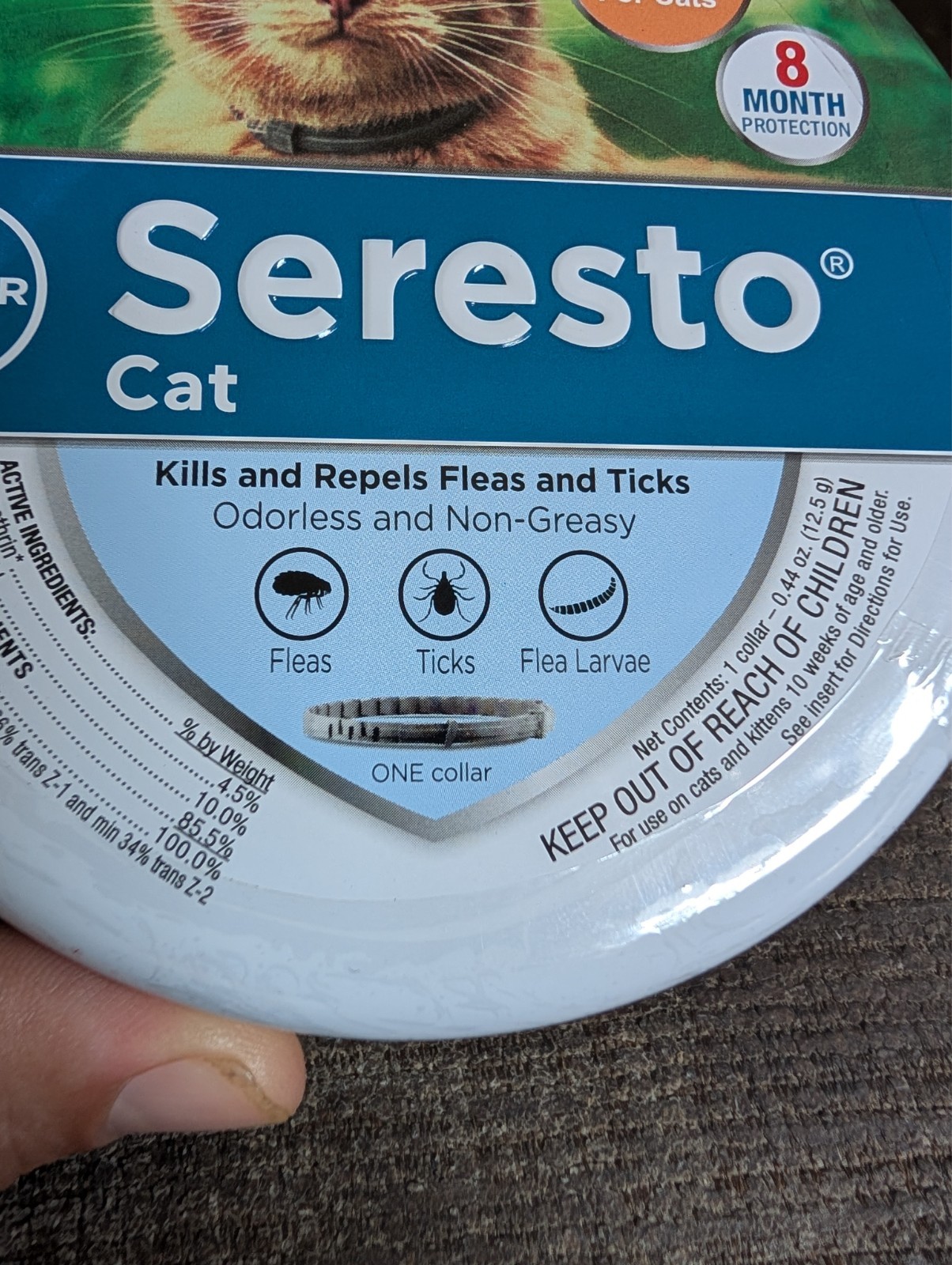 Seresto Cat Flea & Tick Collar for Cats, Genuine, Sealed 8 month protection