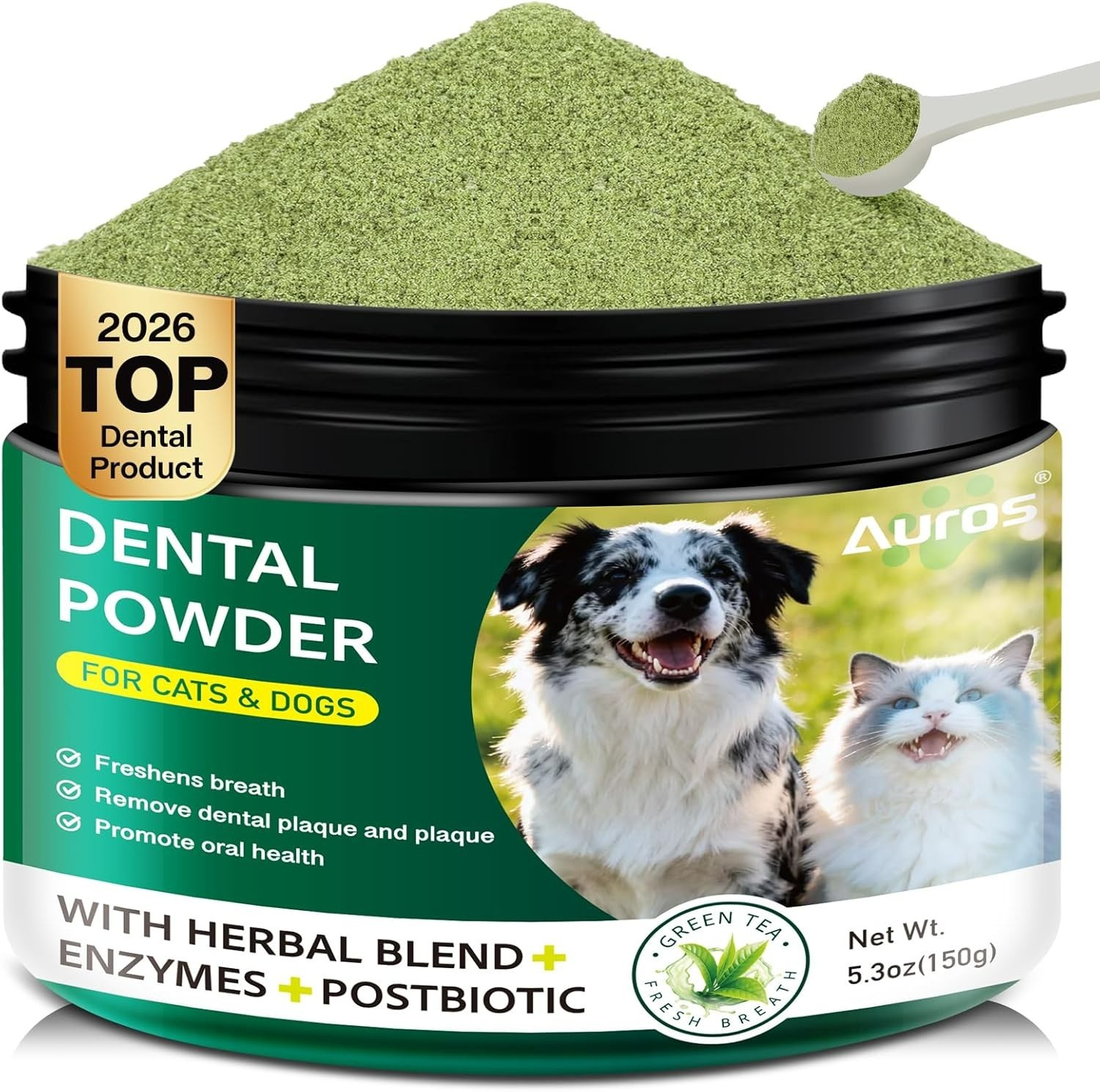 Auros Dental Powder for Dogs & Cats – 5.3 oz