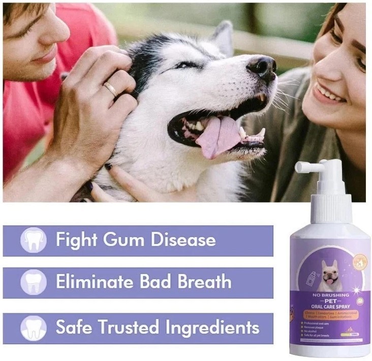 Teeth Cleaning Spray for Dogs & Cats Pet Oral Spray Clean Teeth 50ML 1PK