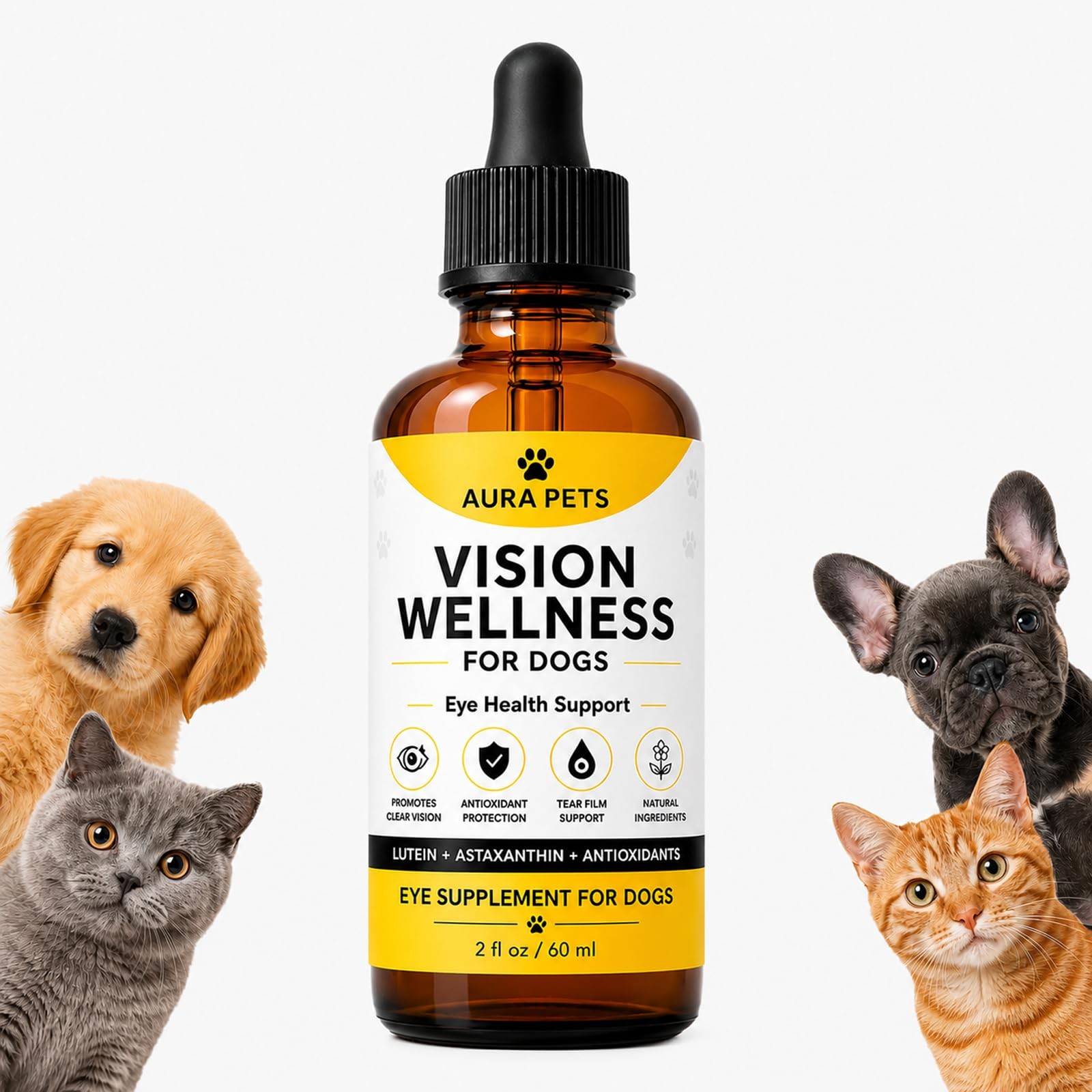 Advanced Vision Formula for Dogs, Eye with Lutein Zeaxanthin, Astaxanthin Hel…