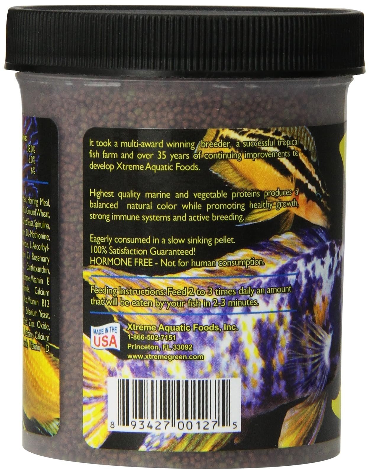 Xtreme Community Peewee 1.5mm Pellets for Tropical Fish – 5oz
