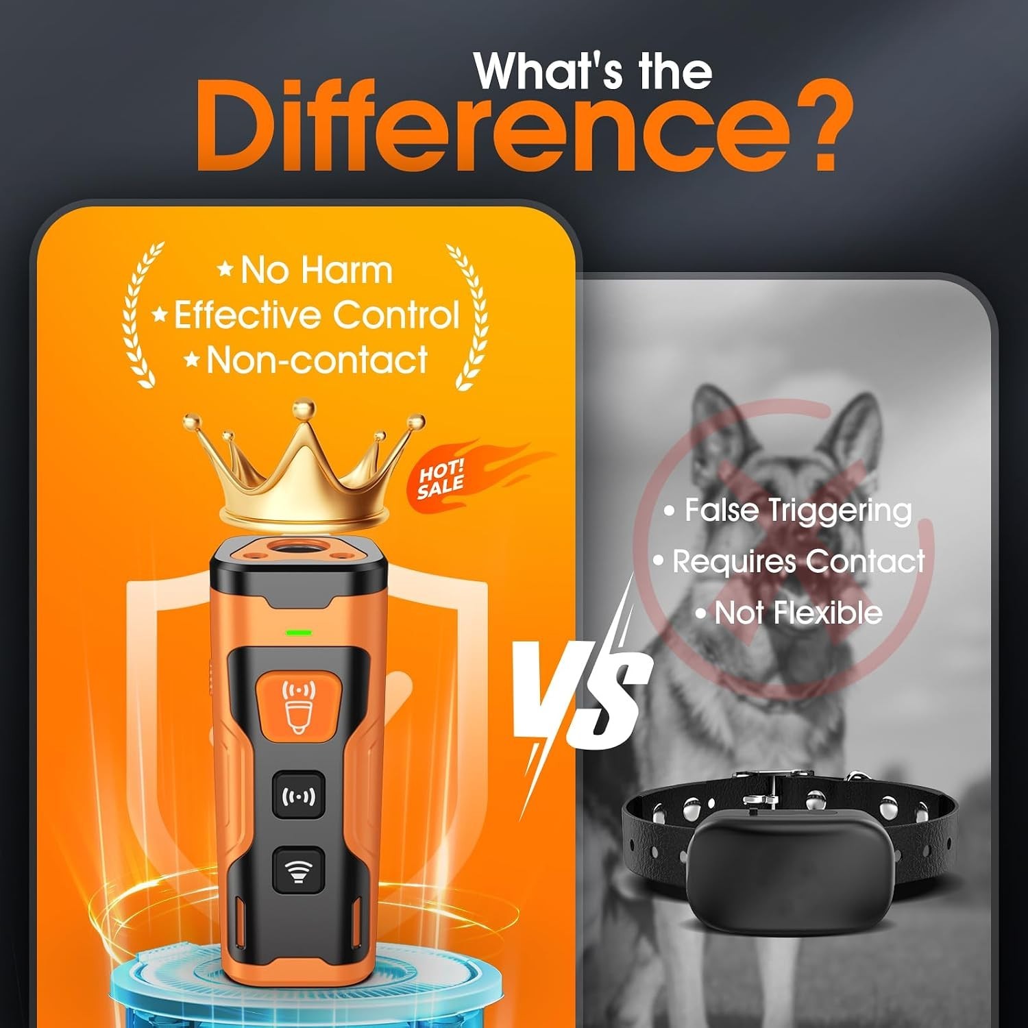 USB-C Rechargeable Dog Bark Control – 60 Days Power
