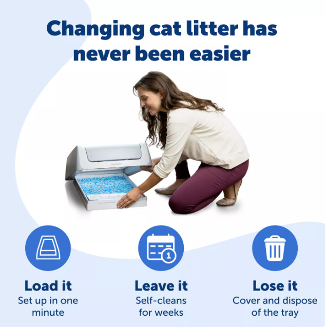 3 Pack PetSafe ScoopFree Crystal Litter Tray Refill Disposable