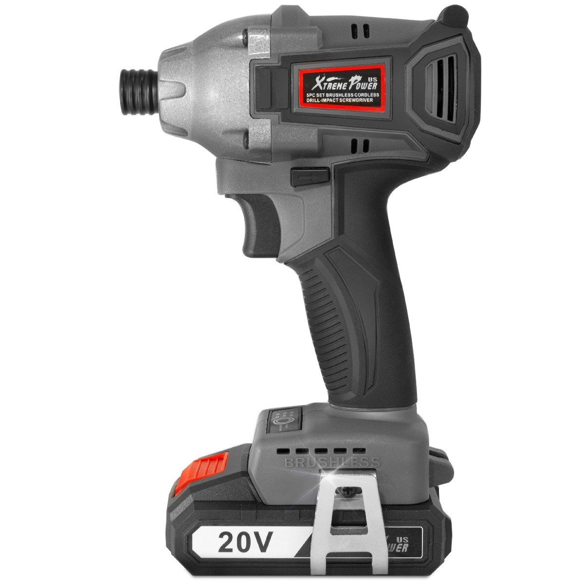 XtremepowerUS 20V MAX Cordless Impact Driver 1/4″ Quick Release Chuck with Bag
