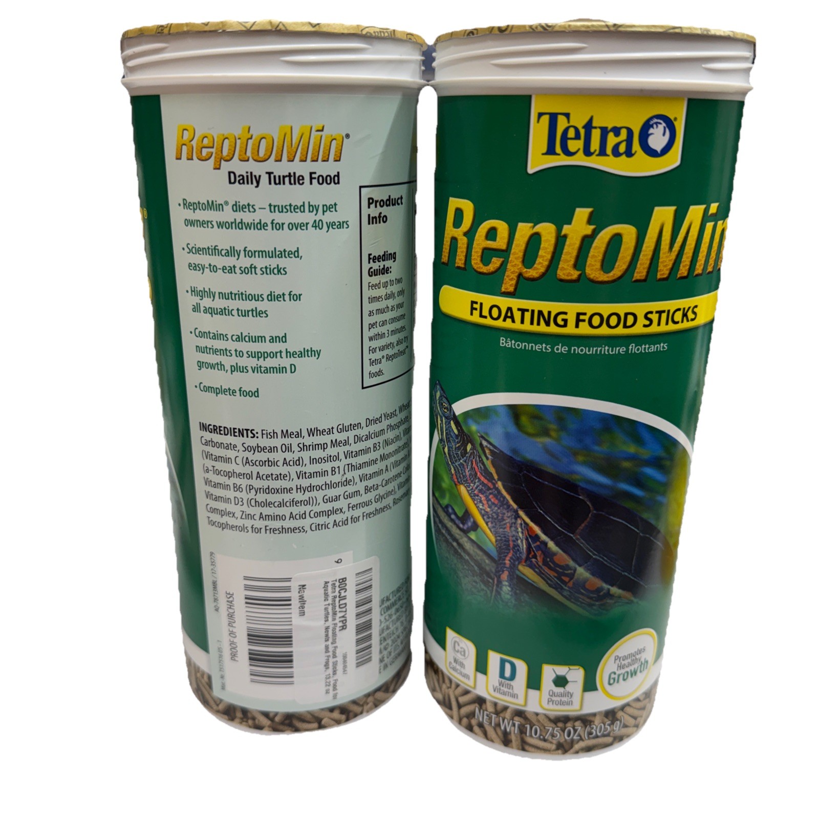2 New Pack Tetra ReptoMin Floating Food Sticks Aquatic Turtle 10.75oz Exp 1/2029