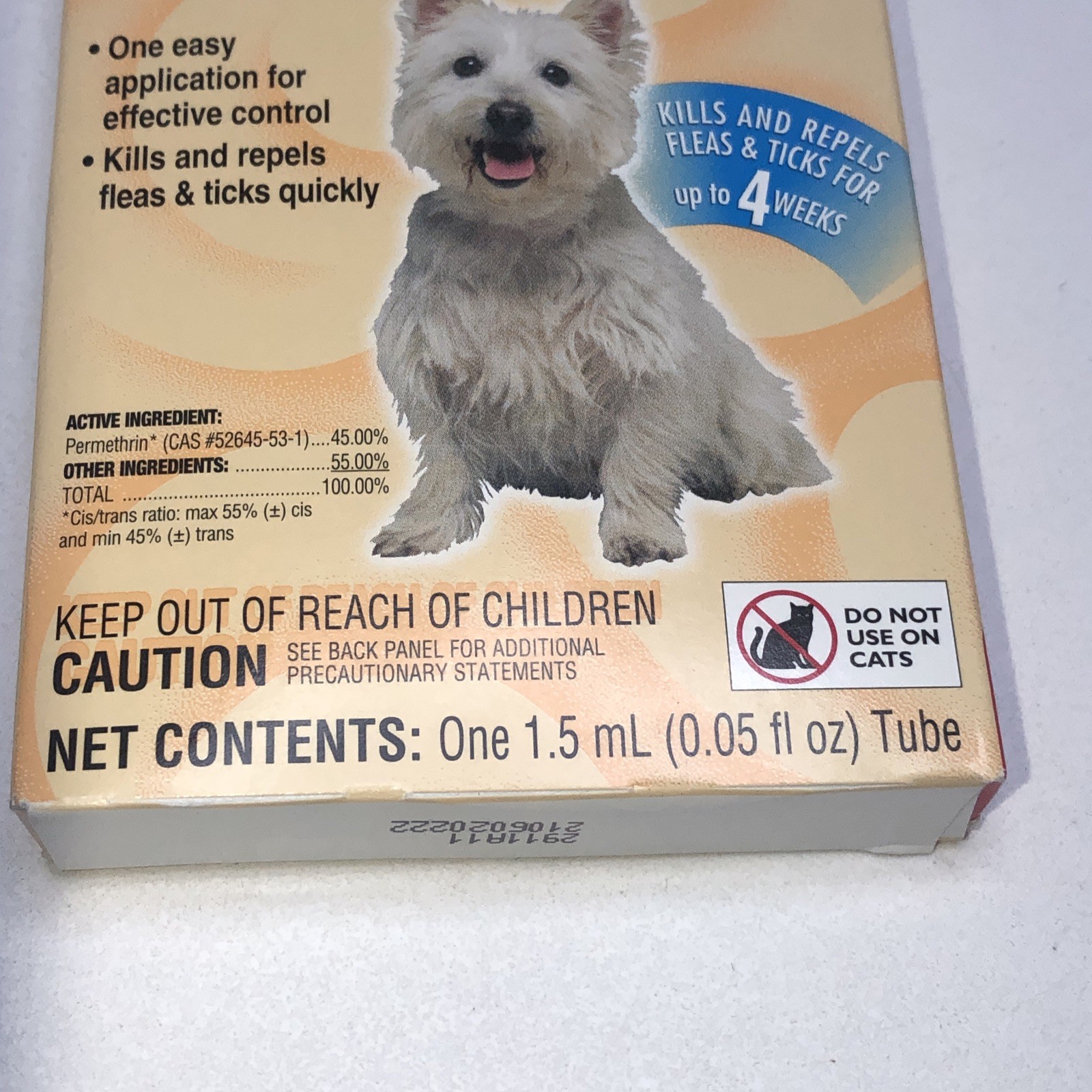 4 dog canine flea tick control Bansect squeeze on Sergeants 7 to 33 lbs