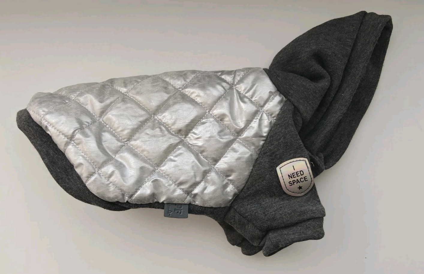 Small Dog Jacket Dark Gray and Silver XS ( Mini Yorkie / Chihuahua … )