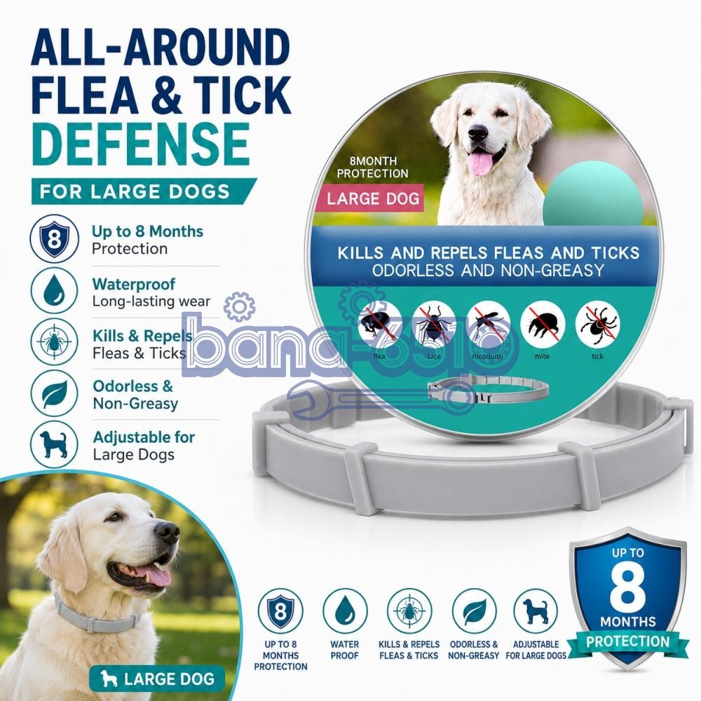 Dog collar Flea and Tick 8 Months Protections Adjustable Pet Collar for Dogs New