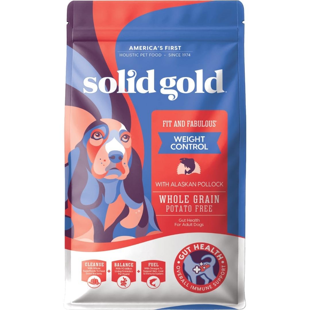 Solid Gold Healthy Weight Management Dry Dog Food for Adult & Senior 4 Pound