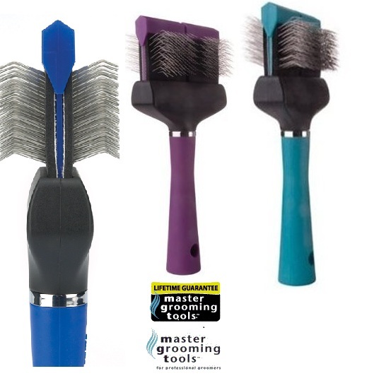 Master Grooming Tools Pro DOUBLE WIDE FLEXIBLE PET DOG SLICKER Mat Breaker BRUSH