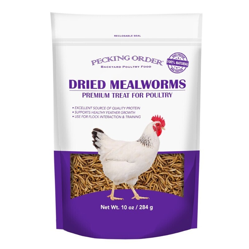 10 Oz. Mealworms Chicken Feed & Treat Backyard House Healthy High Protein New