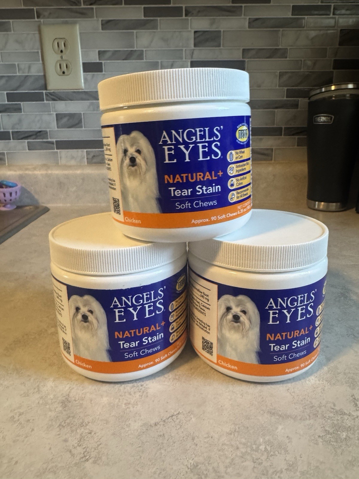X3 Angels‘ Eyes Tear Stain Chicken Flavored Natural Soft Chews for Dogs, 90ct
