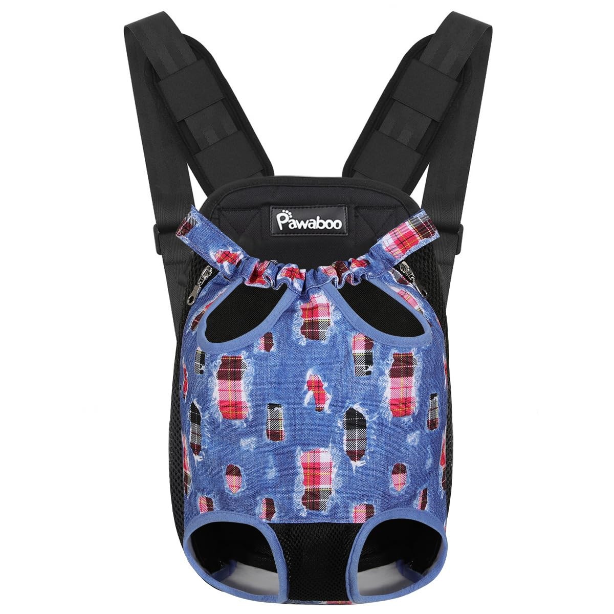 Pawaboo Pet Carrier Backpack, 14.7″L x 10.4″W x 0.5″H, D-Denim Blue