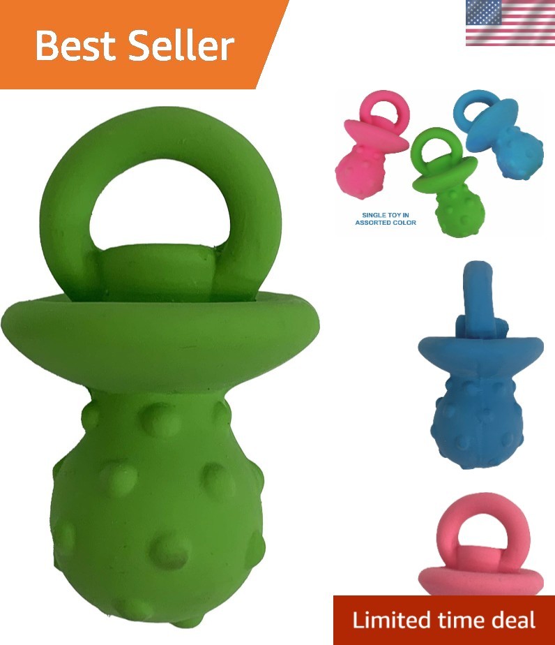 MiniPet Pacifier 4-Inch Durable Latex Dog Toy – Ideal for Small Breeds
