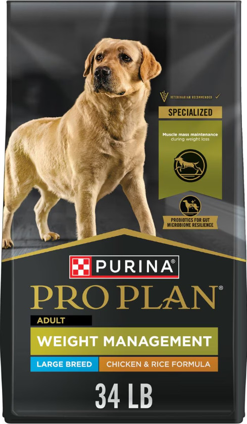 Purina Pro Plan Adult Weight Management Large Breed Chicken Dry Dog Food, 34 lb