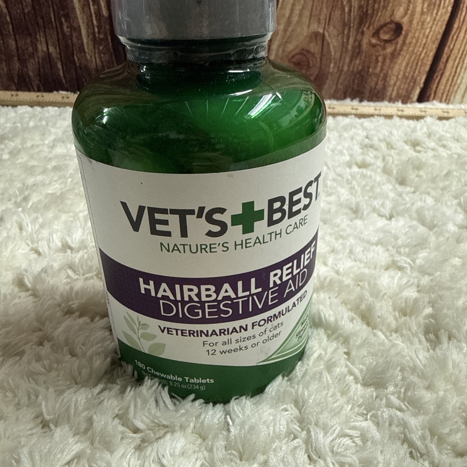 Vet’s Best Cat Hairball Relief Digestive Aid 180 Chewable Tablets Exp 12/2029