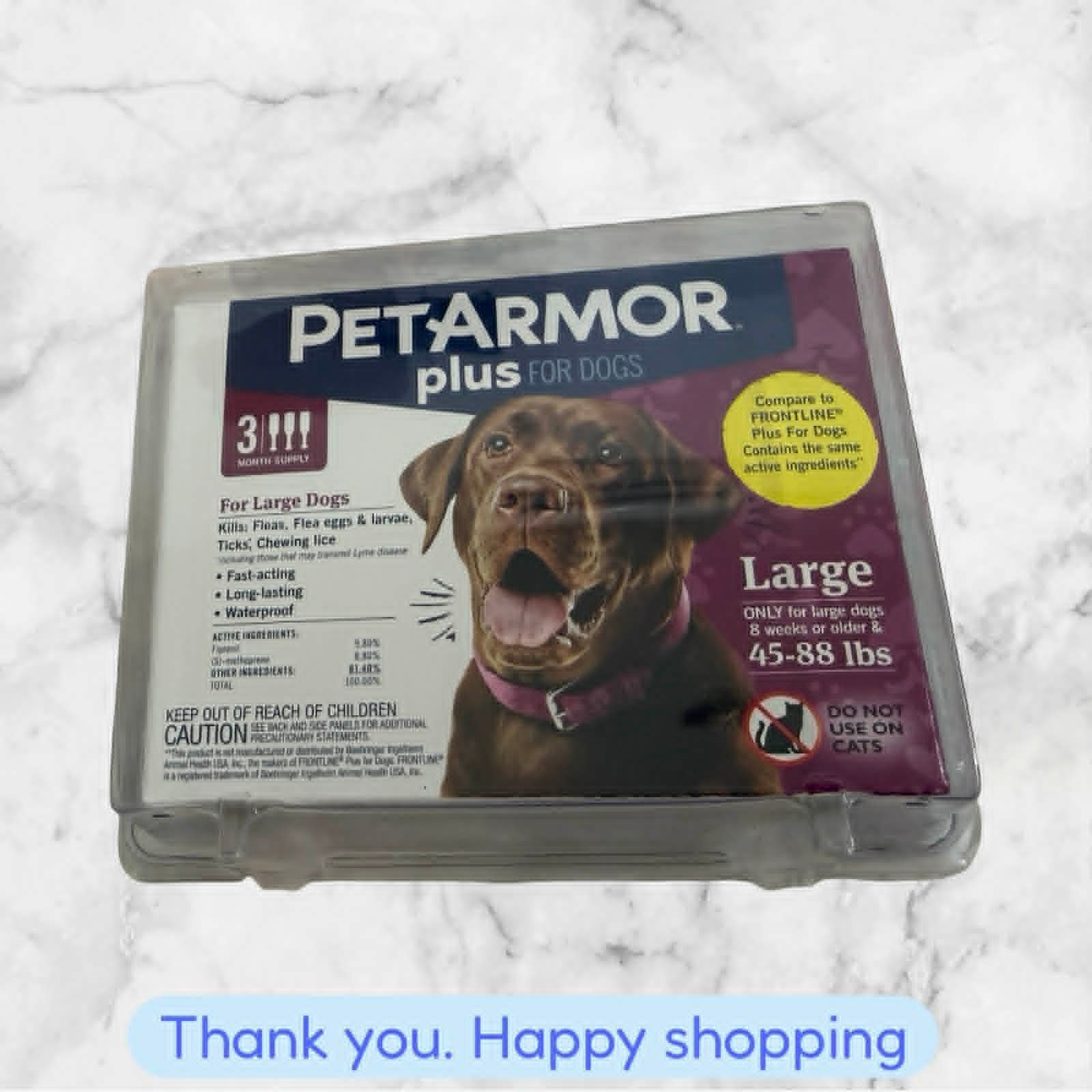 PetArmor Plus Flea & Tick Spot Treatment for Large Dogs – 3 Pack SEALED NEW SHIP