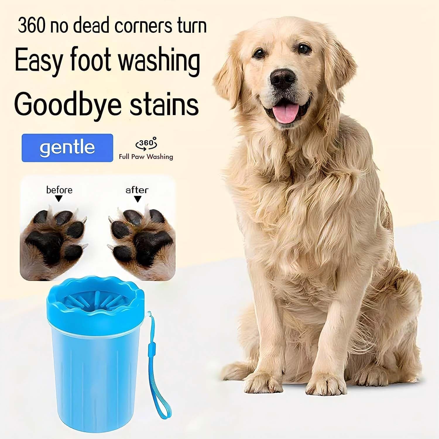 Dog Paw Cleaner Washer Pet Foot Wash Cup for Small Dogs Portable Paw Cup GREEN
