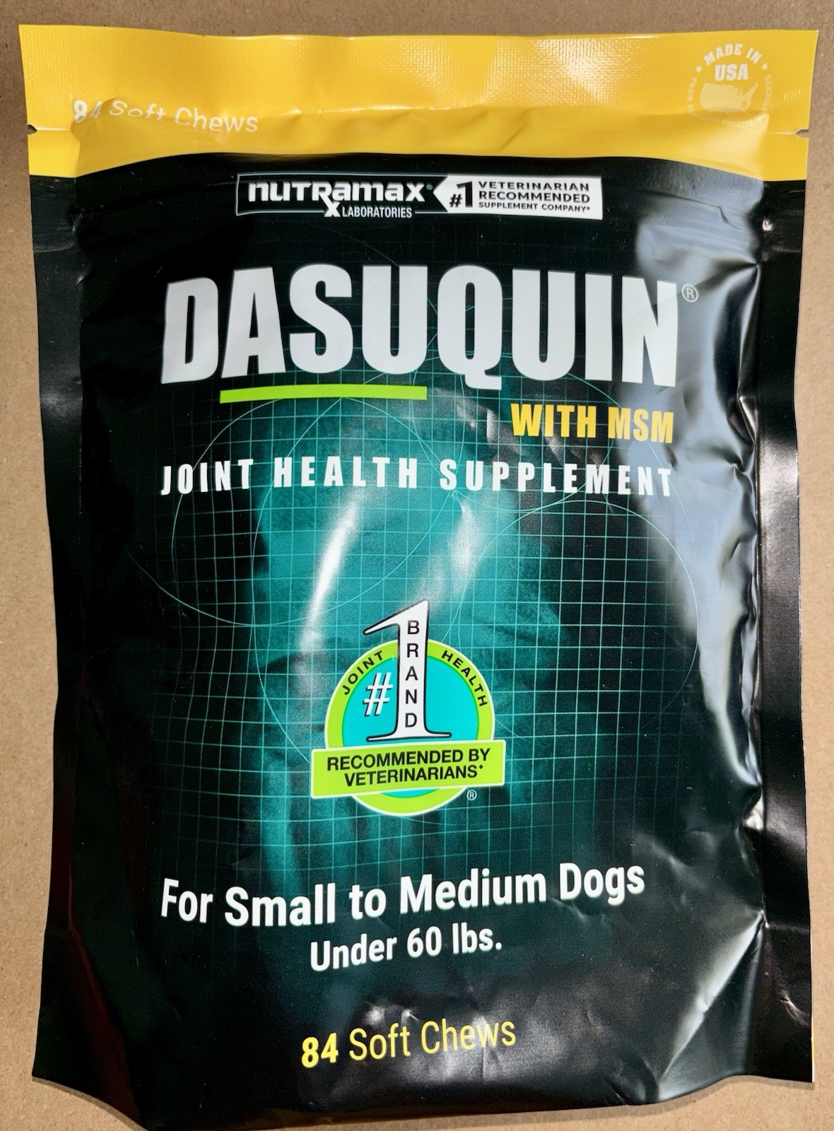 Dasuquin MSM Joint Health Supplement Small & Medium Dogs Nutramax NEW 84 Chews