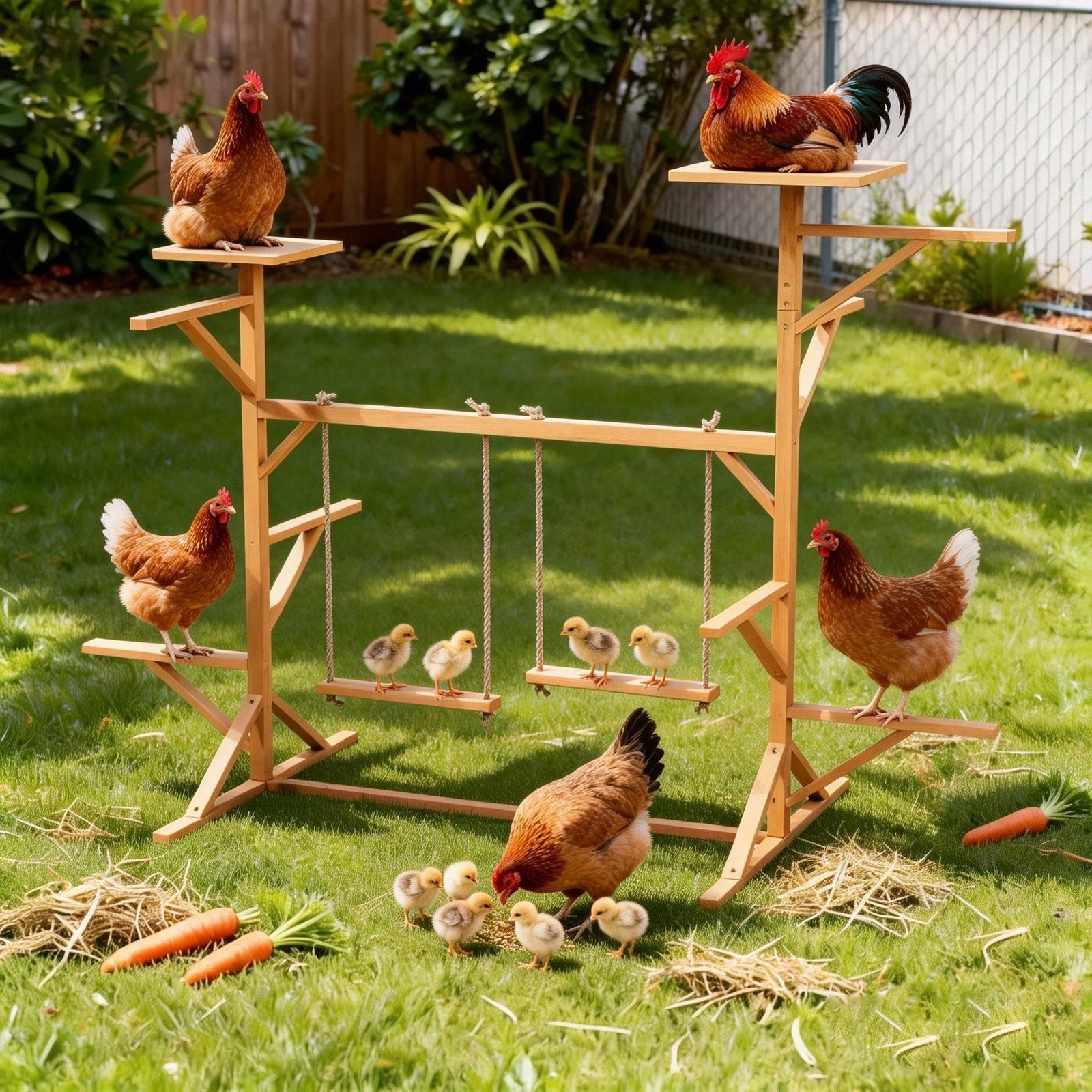 Chicken Perch for Coops Large Chicken Roosting Bar for Backyard Poultry