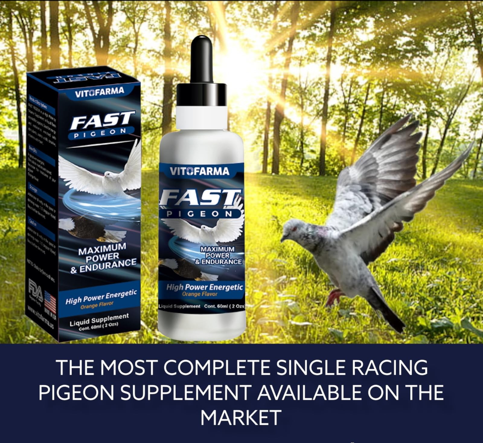 Fast Pigeon Supplement Liquid for Pigeon – Vitamin Minerals for Birds 60 ml