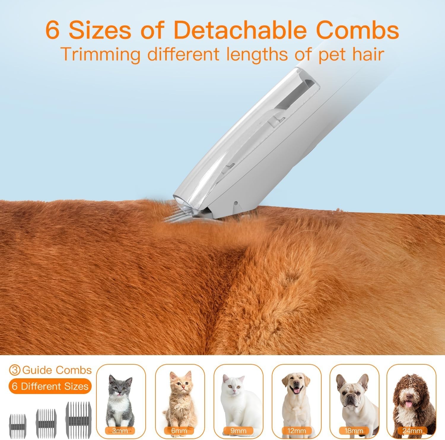 AIRROBO PG100 Pet Grooming Vacuum with 5 Grooming Tools For Dog Cat Hair 12000Pa