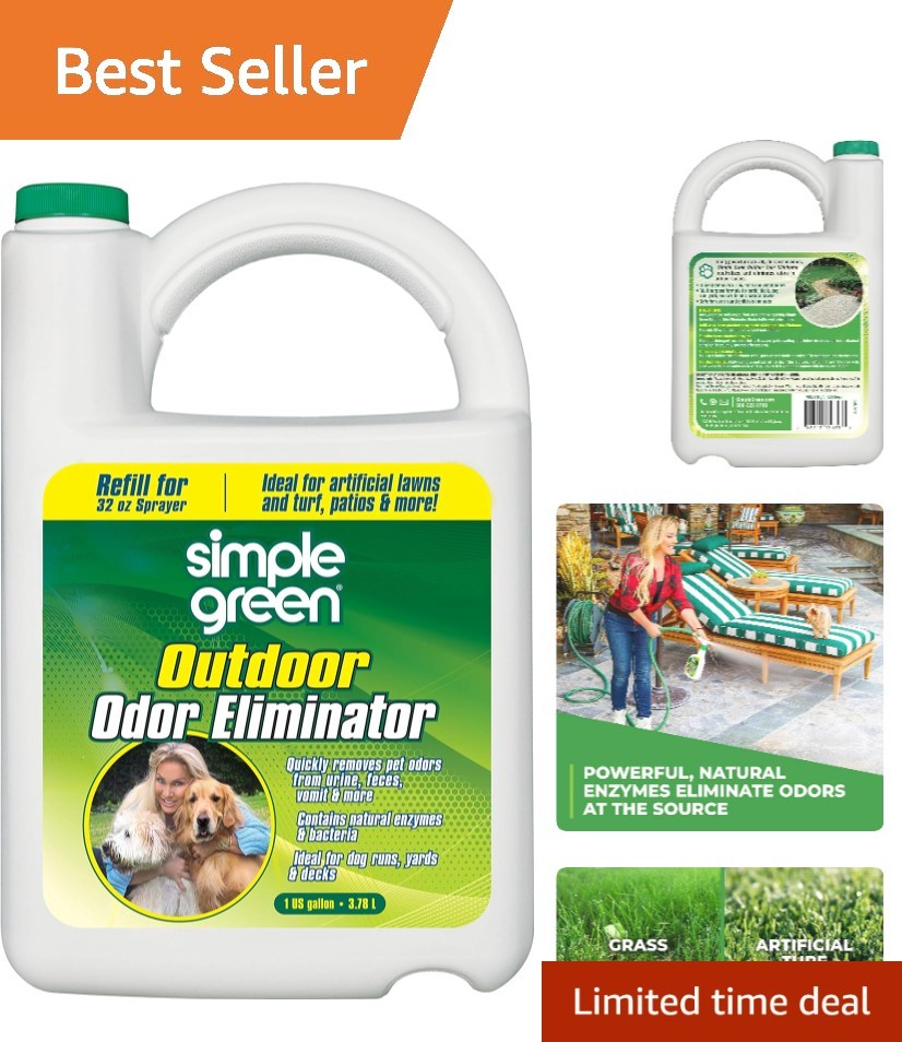 Outdoor Odor Eliminator for Pets, Dogs, 1 gallon Refill – Ideal for Artificia…
