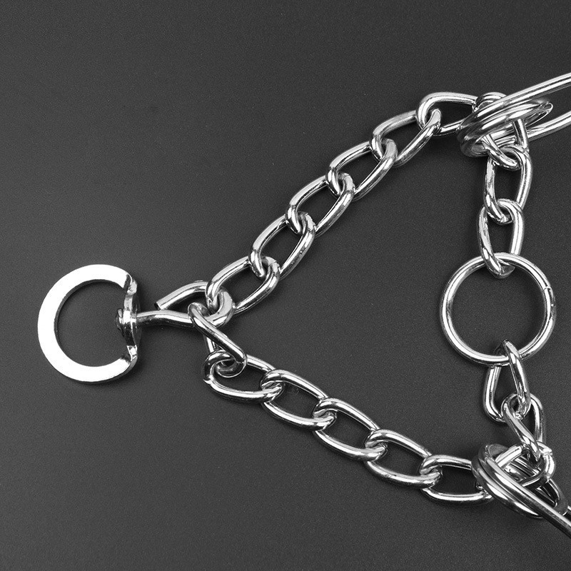 Metal Adjustable Dog Training Prong Collar Pinch Choke Chain Steel Metal Large