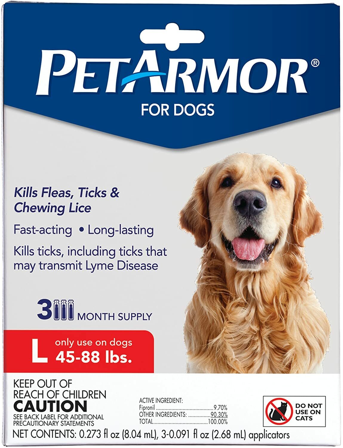 Dog Flea And Tick Treatment Control Medicine 3 Month For Large Dogs 45 – 88 Lbs