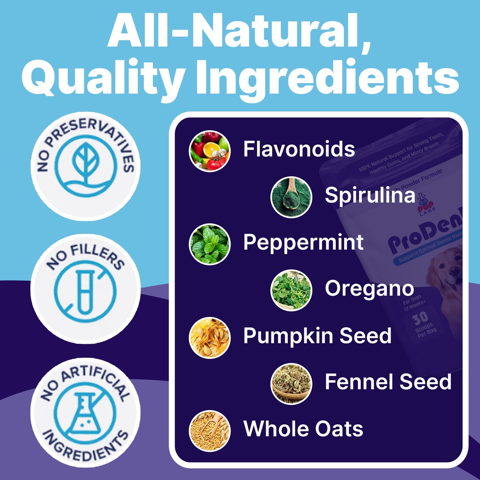 Pup Labs ProDenta, All-Natural Dog Dental Powder for 2.75 Ounce (Pack of 1)
