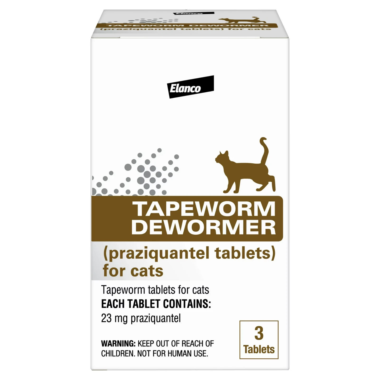 Tapeworm Dewormer (Praziquantel Tablets) for Cats and Kittens 6 Weeks An