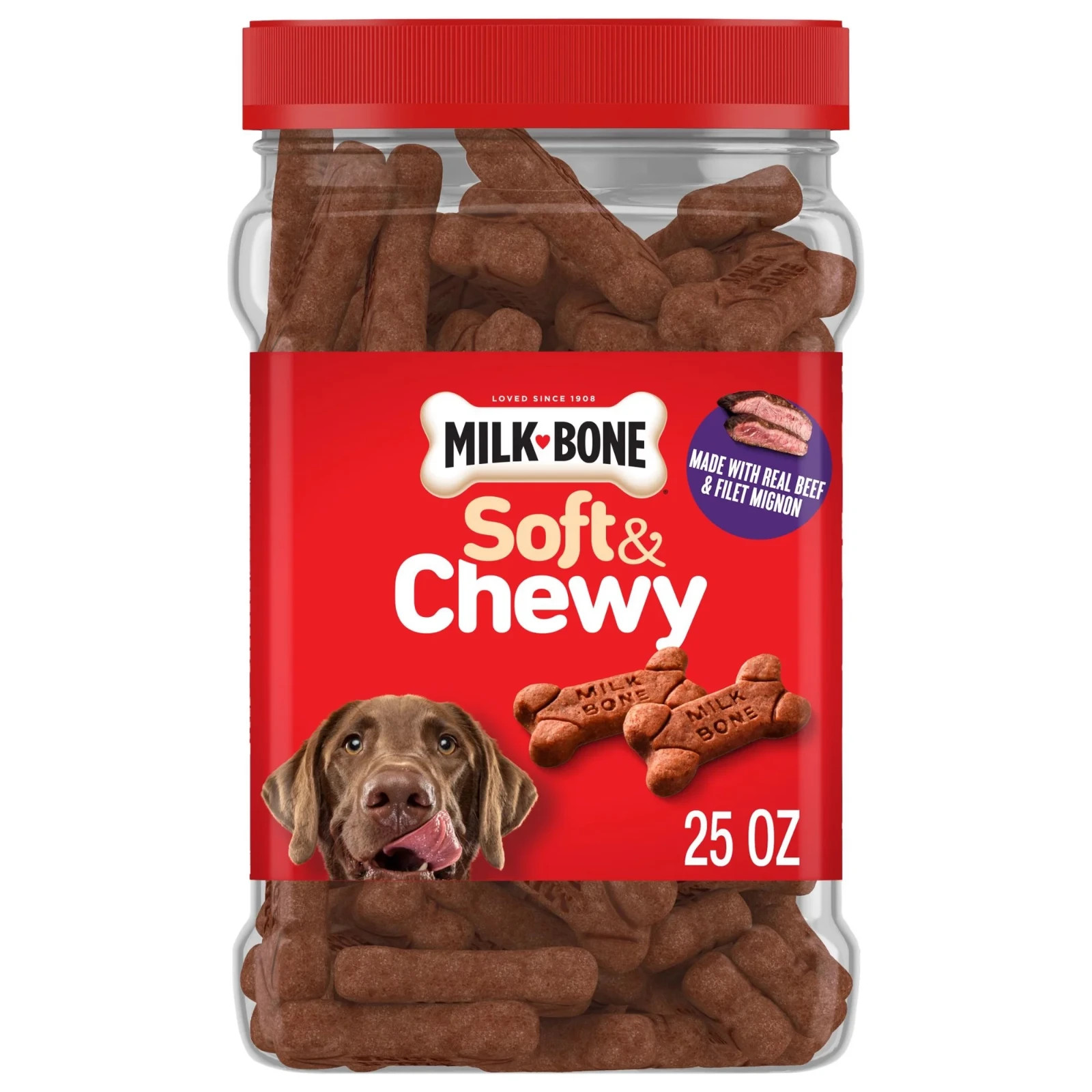 Milk-Bone Soft And Chewy Dog Treats, Beef And Filet Mignon Recipe, 25 Ounce…