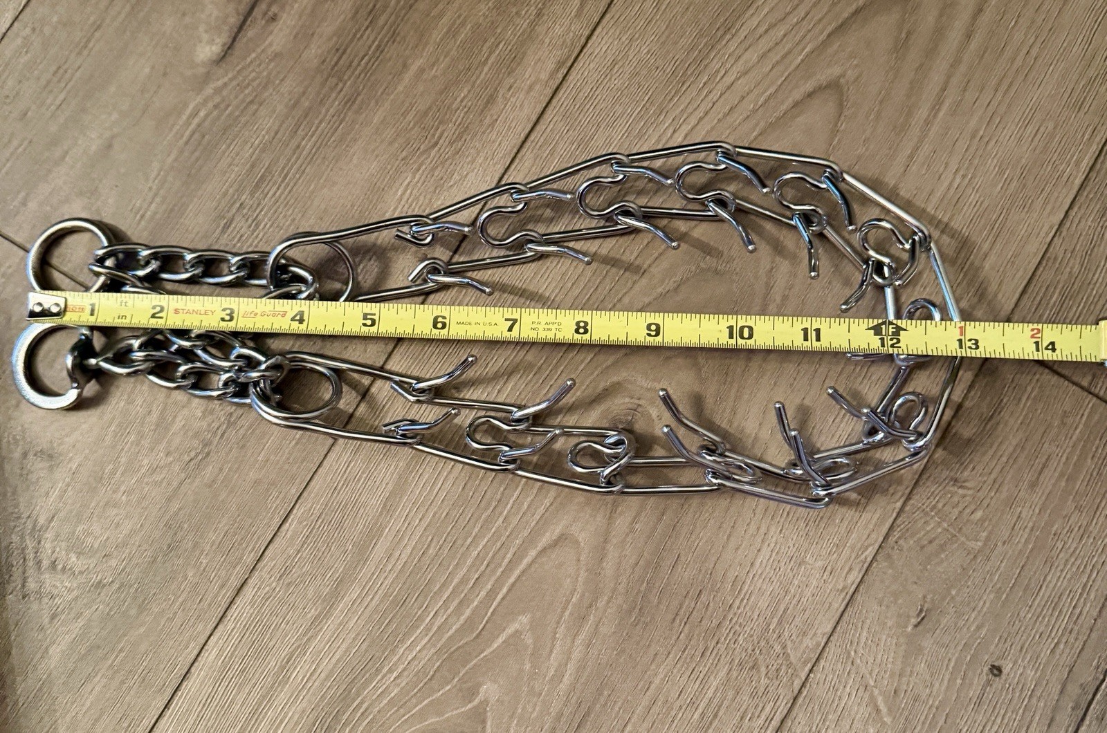 Large 3.2mm Metal Dog Prong Collar 23″ Pinch Training Chain Heavy Duty