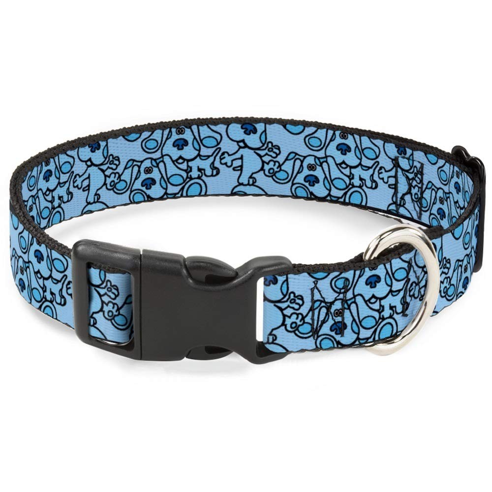 Dog Collar Blues Clues Poses Fits 1524 Inch Neck 1.0 Inch Wide Plastic Clip