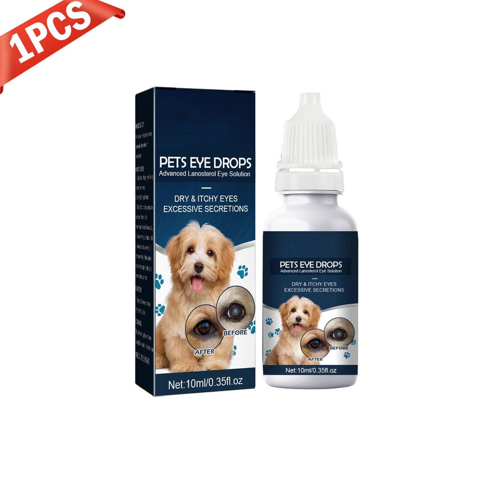 Pet Eye Drops Cataract Drops For Pet Eye Lubricant Drop Lanosterol Solution US