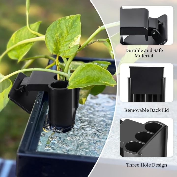 2 Pack Hanging Aquarium Plant Holder – 3 Holes Aquatic Plant Cups, Fish Tank …