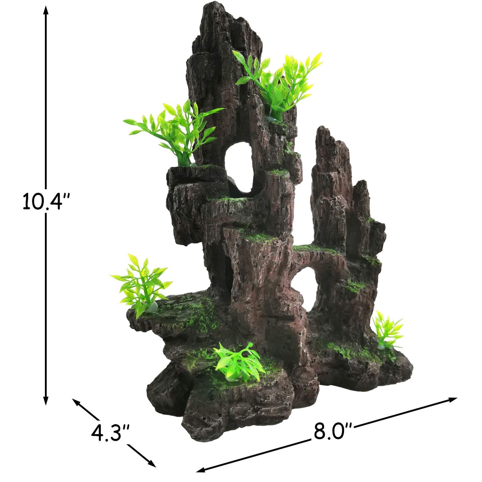 Aquarium Mountain View Stone Resin Decoration 8″L X 4.3″W X 10.4″H – Betta