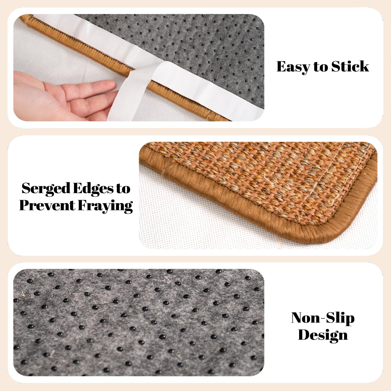 Sisal Cat Scratcher Mat for Indoor Cats, Natural Sisal Fabric Scratching Pad