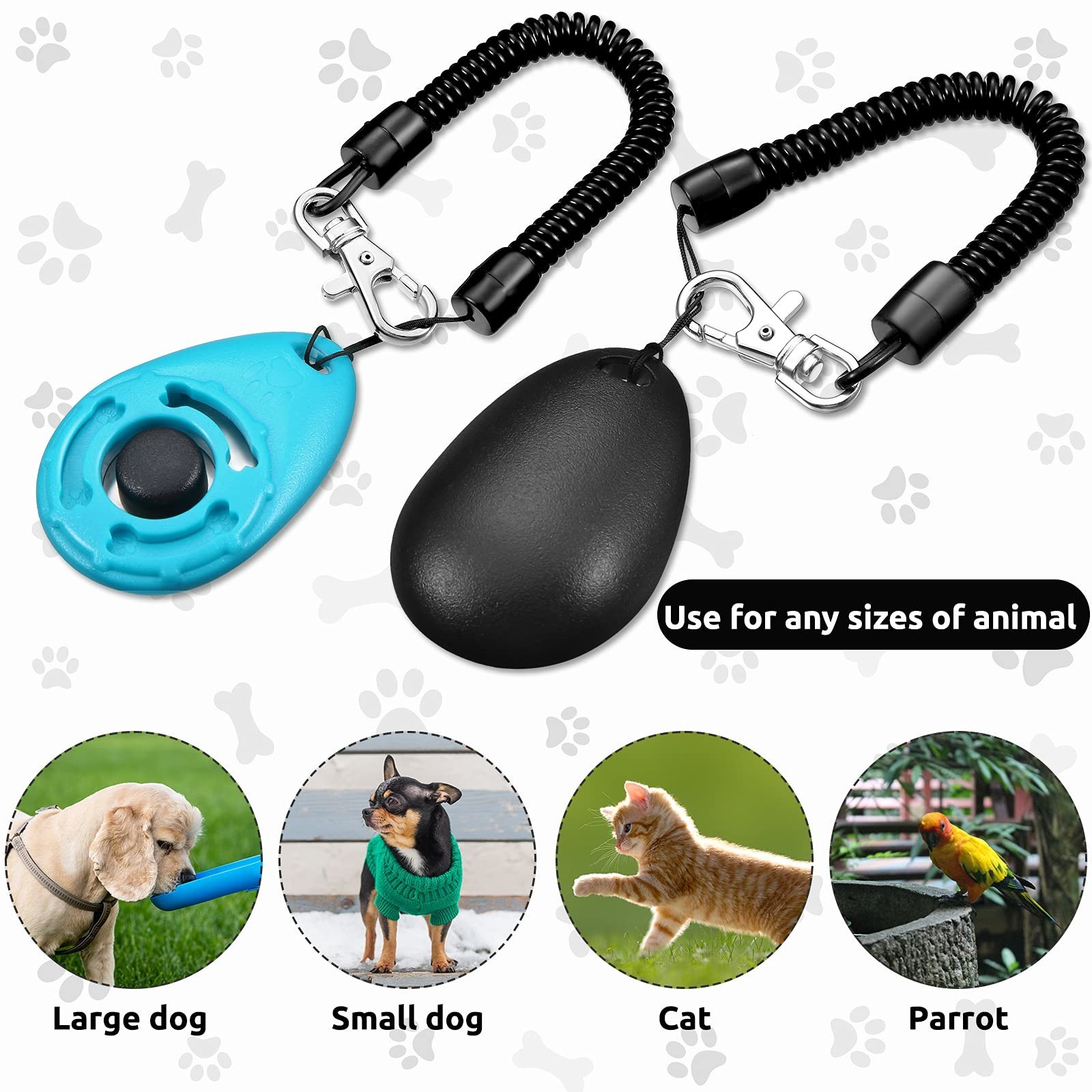 18 Pack Dog Training Clickers with Wrist Strap – Pet Behavior Training Tools for