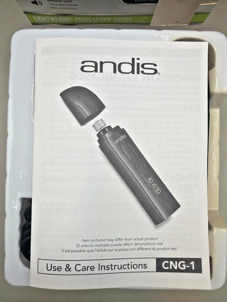 ANDIS 65880 CORDLESS/CORDED PET NAIL GRINDER! NEW NEVER USED CONDIT (CJL007980)
