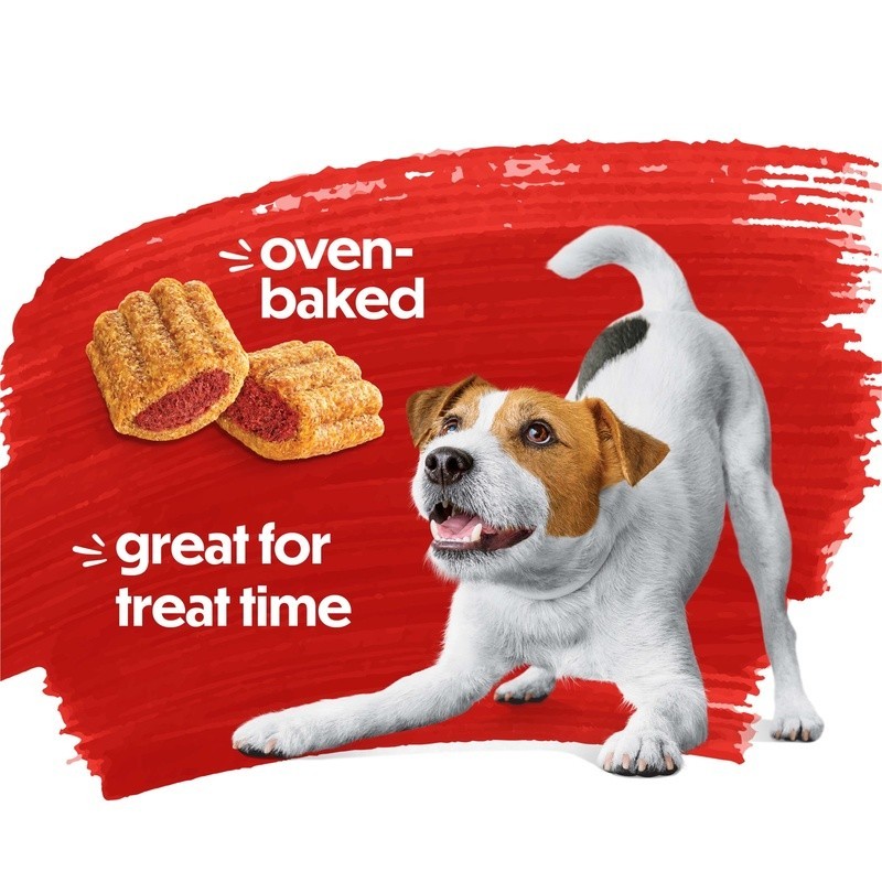 Soft Baked Dog Treats W/ Real Beef Cheese Crunchy Savory Snacks Adult Dogs New