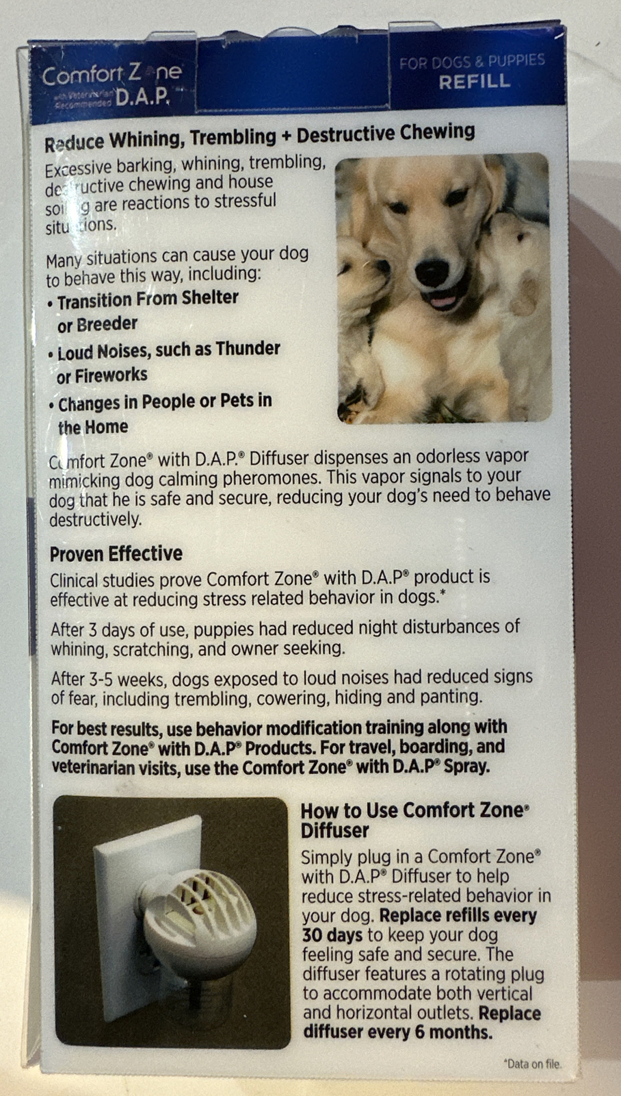 Comfort Zone ADAPTIL Standard Packaging REFILL For Mimics Dog Calming