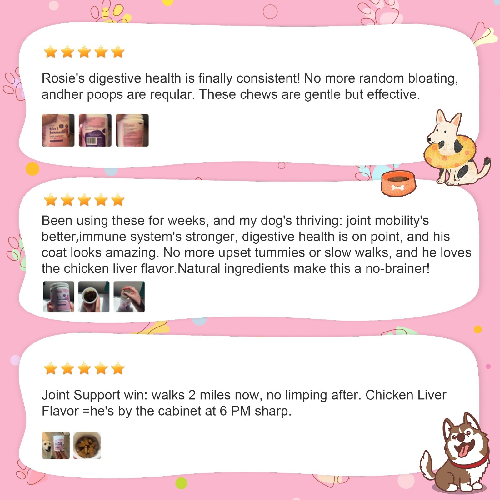 Noora Dog Calming Supplement Chews Stress Anxiety Relief for Dogs of All Sizes